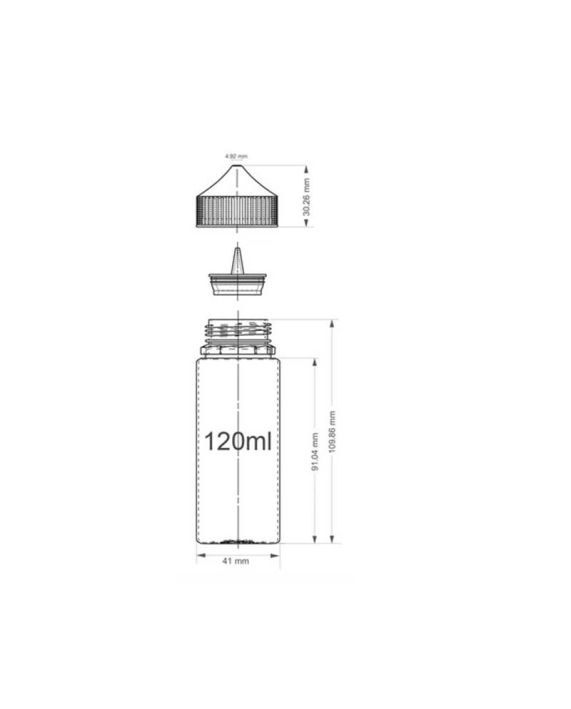 Flaske 120ml Chubby Gorilla V3 klar