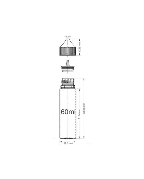 Flaske 60ml Chubby Gorilla V3 Klar